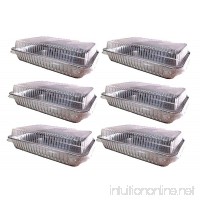 Set of 6 Disposable Durable Aluminum Foil 13" x 9" x 2" Cake Pans W/Lid (6) - B01M8Q2IR5